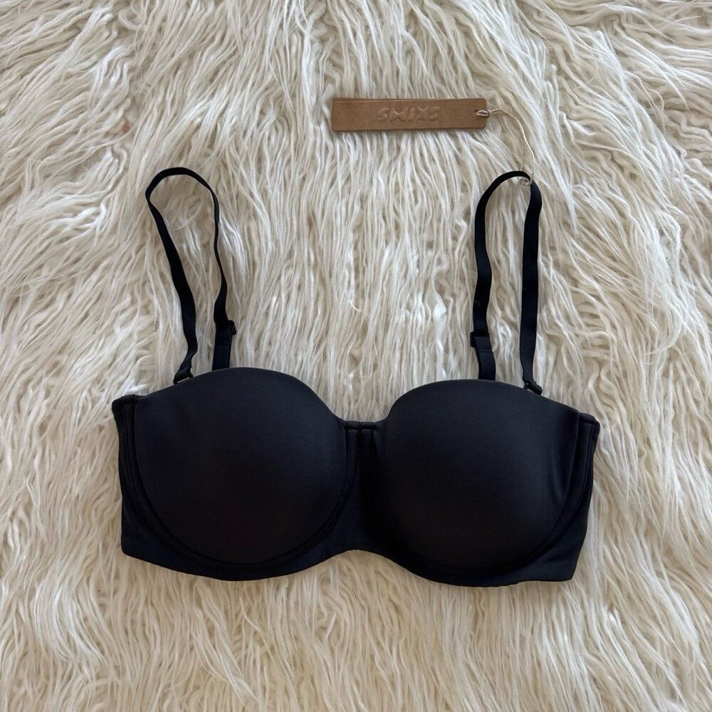 Skims Fits Everybody Strapless Bra Onyx Size 32C